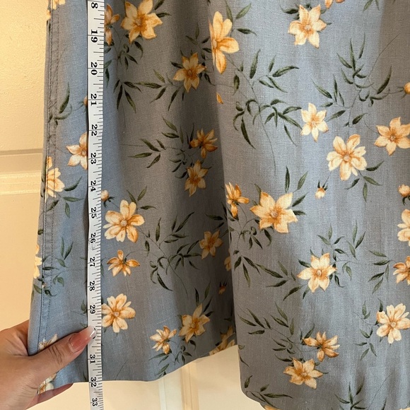🌼 Vintage Liz Claiborne Linen Maxi Floral Skirt , in Size: 12 ✨ - Picture 6 of 17